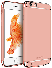 Дизайнерський акумуляторний чохол Joyroom для iPhone 6/6S на 2500 mAh [Рожевий (золото)]