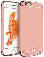 Дизайнерський акумуляторний чохол Joyroom для iPhone 6/6S на 2500 mAh [Рожевий (золото)]