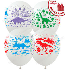 Повітряні кульки "Динозаври" 6 шт., d - 30 см