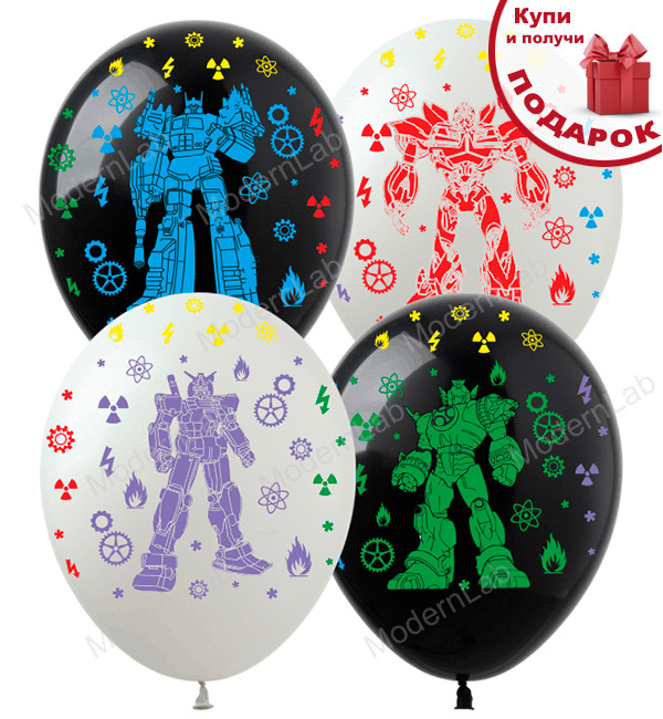 Повітряні кульки "Трансформери" 6 шт., d - 30 см