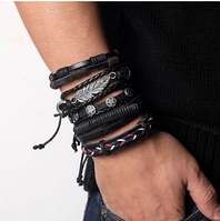 Кожаные мужские браслеты