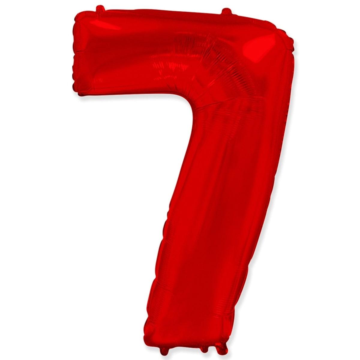 Цифра червона метрова з грузиком " 7 "