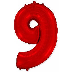 Цифра червона метрова з тягарцем "9"