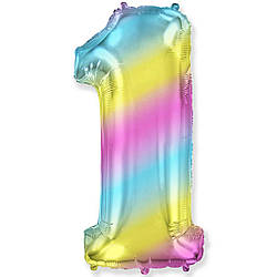 Цифра райдужна метрова з тягарцем "1"