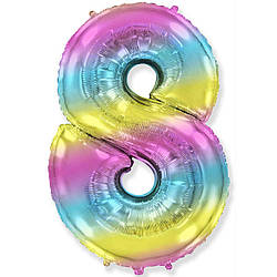 Цифра райдужна метрова з тягарцем "8"