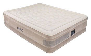 Надувне ліжко - матрац з велюровим покриттям і вбудованим електричним насосом (200 см)
