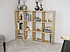 Стелаж для дому на 12 комірок із ДСП, полички перегородки для вітальні L-0112 Білий, фото 7