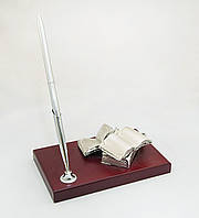 Настольный набор "Серебряные книги с ручкой"