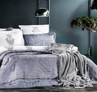Постільний комплект з покрываломZebra Casa Meghan indigo євро - 4 наволочки, 260*270, фото 1