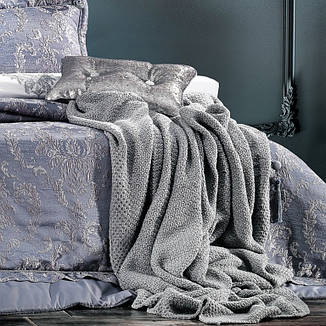 Постільний комплект з покрываломZebra Casa Meghan indigo євро - 4 наволочки, 260*270, фото 4
