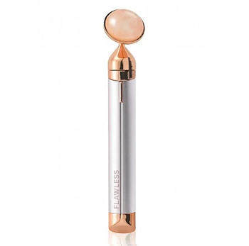 Ролик-масажер для обличчя проти батарейок, 2 насадки, Flawless Facial Roller/Ролер для обличчя/Роликовий масажер