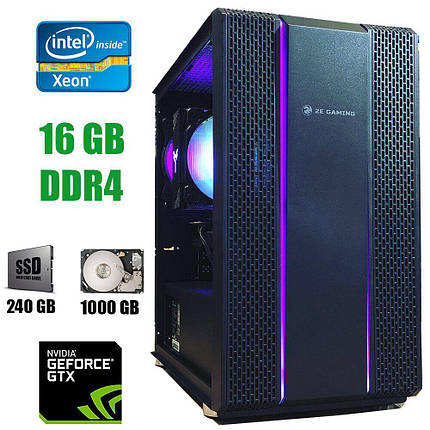 Ігровий ПК 2E Gaming GM3 RGB / AMD Ryzen 7-1700 (8 (16) ядер по 3.0 — 3.7 GHz) / 16 GB DDR4 / 240 GB SSD+1000, фото 1