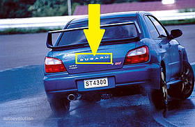Subaru Impreza WRX 2002-2005 Емблема значок задній на багажник кришку багажника Новий Оригінал