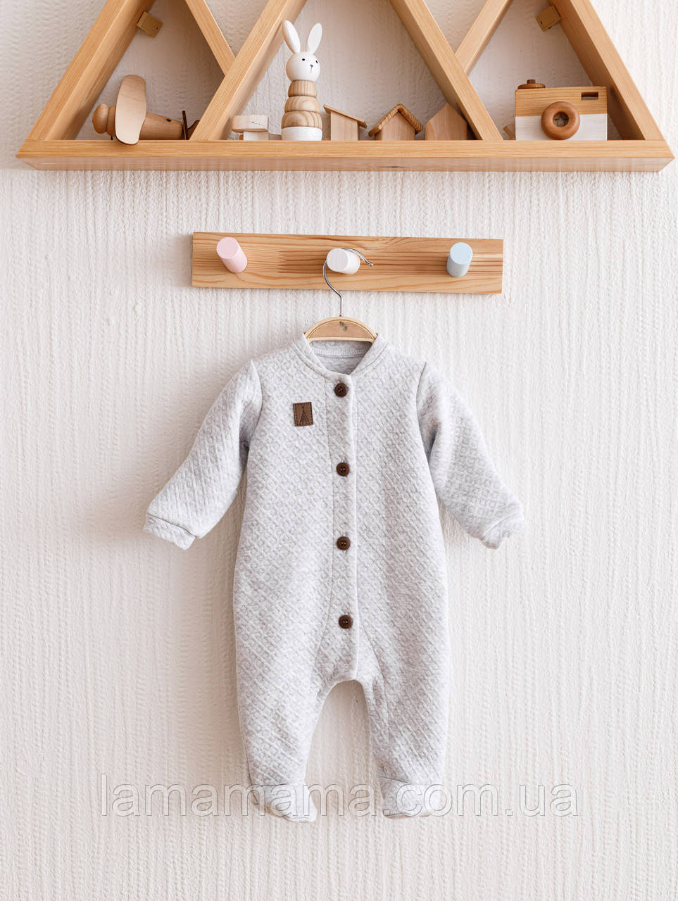 Теплий чоловічок Капітон сірий MagBaby, фото 1