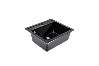 Квадратная гранитная кухонная мойка FERRUM Sink Quality 1К60 BLACK