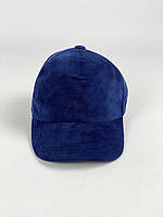 Синя оксамитова жіноча кепка BBBx4, фото 1