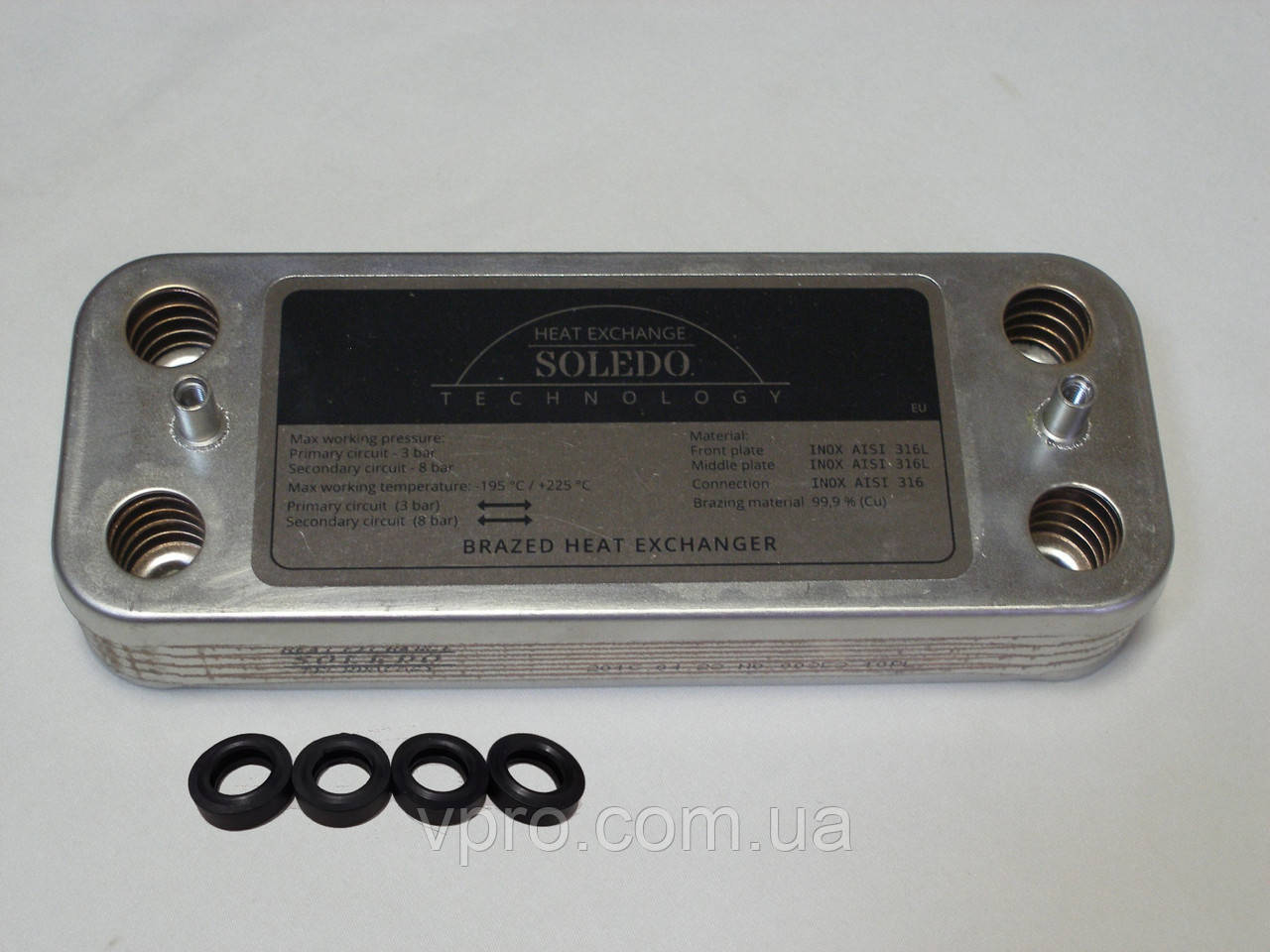 Вторинний пластинчастий теплообмінник ГВП Biasi Nova Parva M 90. 10 пл. Art. BI 1001101