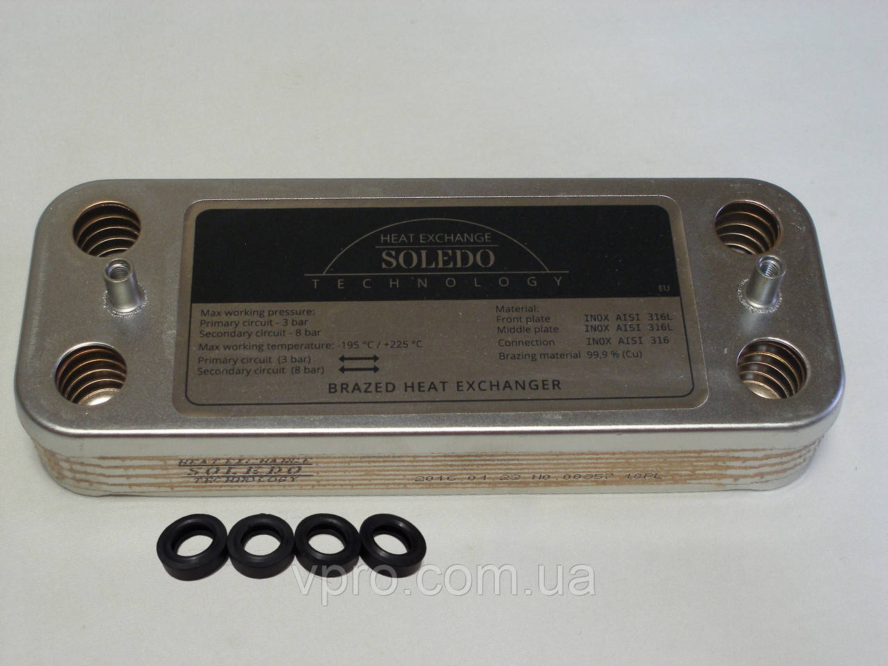Теплообменник ГВС вторичный пластинчатый Zoom Master BF/Expert BF 18-24 kw (FUGAS). 10 пл. Art. Aa10110001