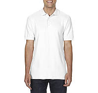 Мужская белая футболка-поло класса премиум 223
