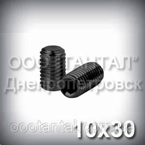 Гвинт М10х30 ГОСТ 11074-93 (DIN 913, ISO 4026) — гужон установлювальний під шестигранний ключ, фото 1