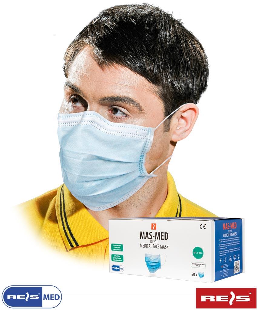 Маска медична тришарова з поліпропілену MAS-MED N, фото 1