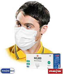 Маска медична тришарова з поліпропілену MAS-MED W