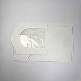 Коробка для міні-торта, паски, пряникового будиночка, 210*210*250 мм, з ручками і вікном, біла (Торт до Ø20 см), фото 6