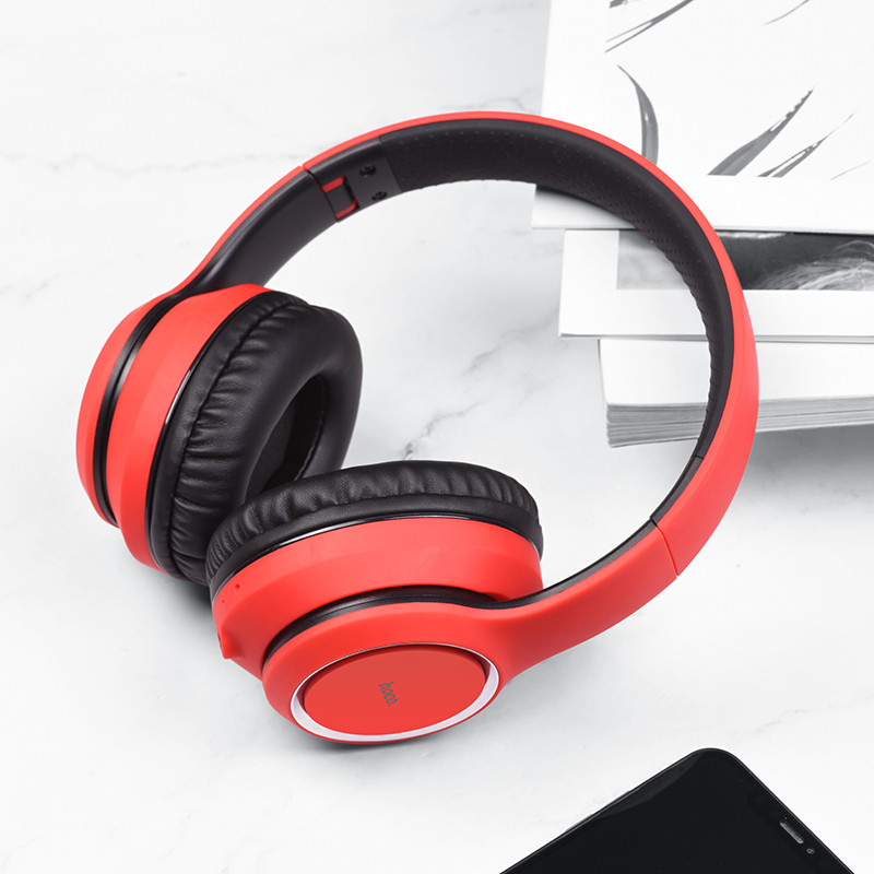 Бездротові Bluetooth-навушники Hoco W28 MP3 Journey, Червоний