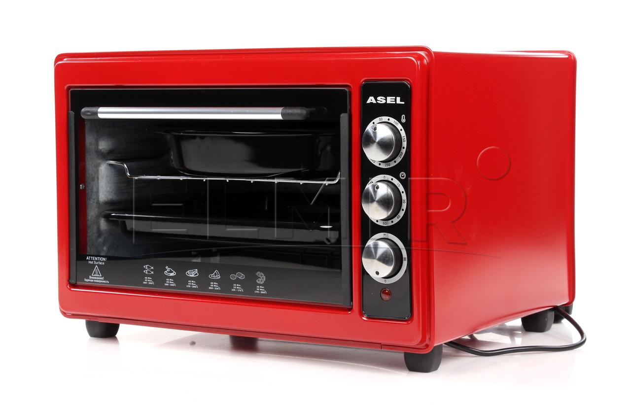 Духовка настільна електрична Asel AF 33-23 (обсяг 33 літра) червона