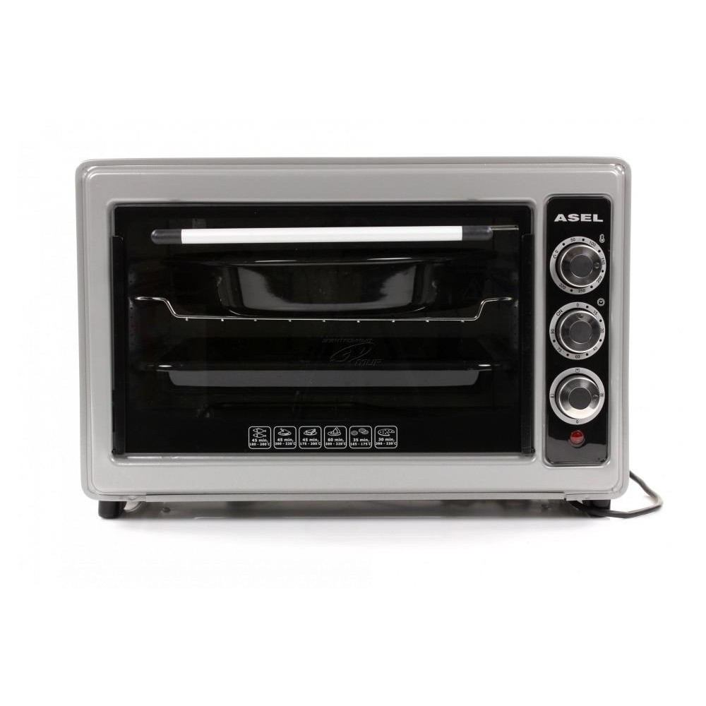 Духовка настільна електрична Asel AF 33-23 (обсяг 33 літра) Сіра