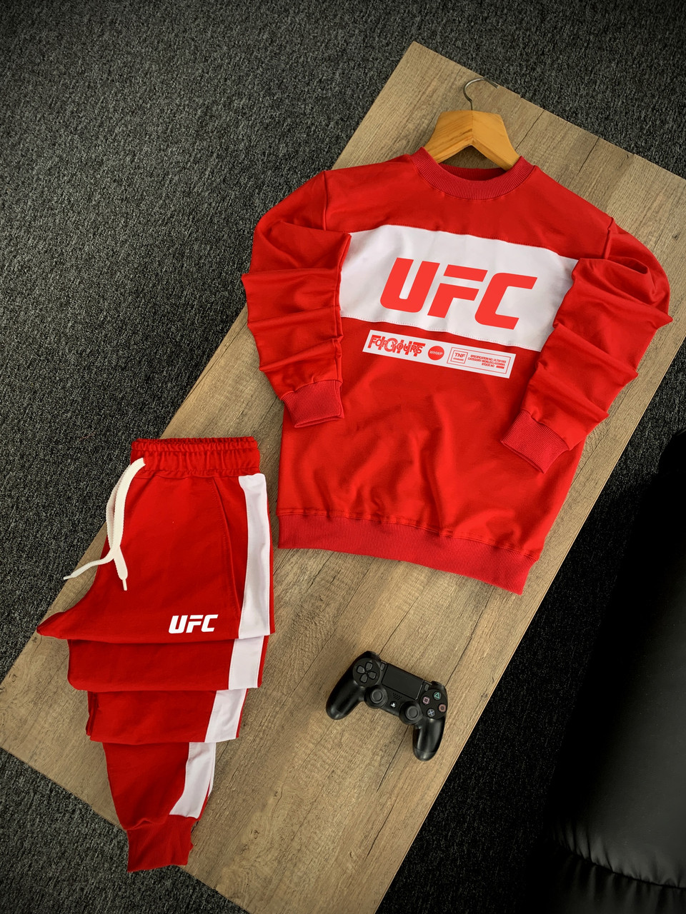 Спортивний костюм чоловічий червоний UFC | Комплект кофта + штани ЛЮКС якості