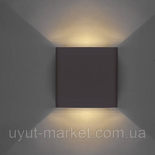 Фасадний світлодіодний світильник 3 Вт DH028 4000К коричневий, фото 1