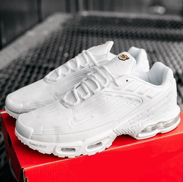 Чоловічі кроссовки N!Ke Air Max Plus tn3 White весна літо осінь білі. Живое фото. топ