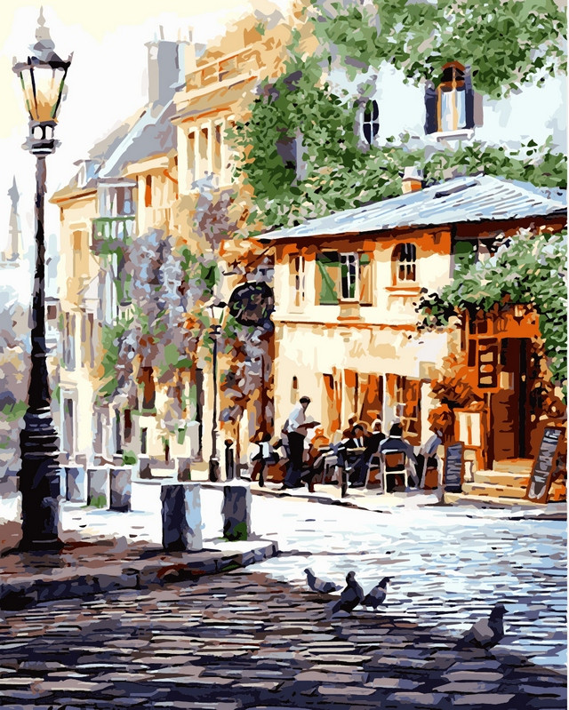 Картина за номерами Babylon Італія літнє кафе (VP509) 40 х 50 см, фото 1