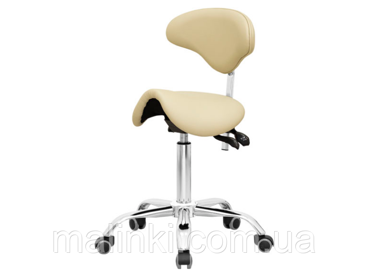 Стілець-сідло для майстра мод. 7015 (4 регулювання), Бежевий, фото 1