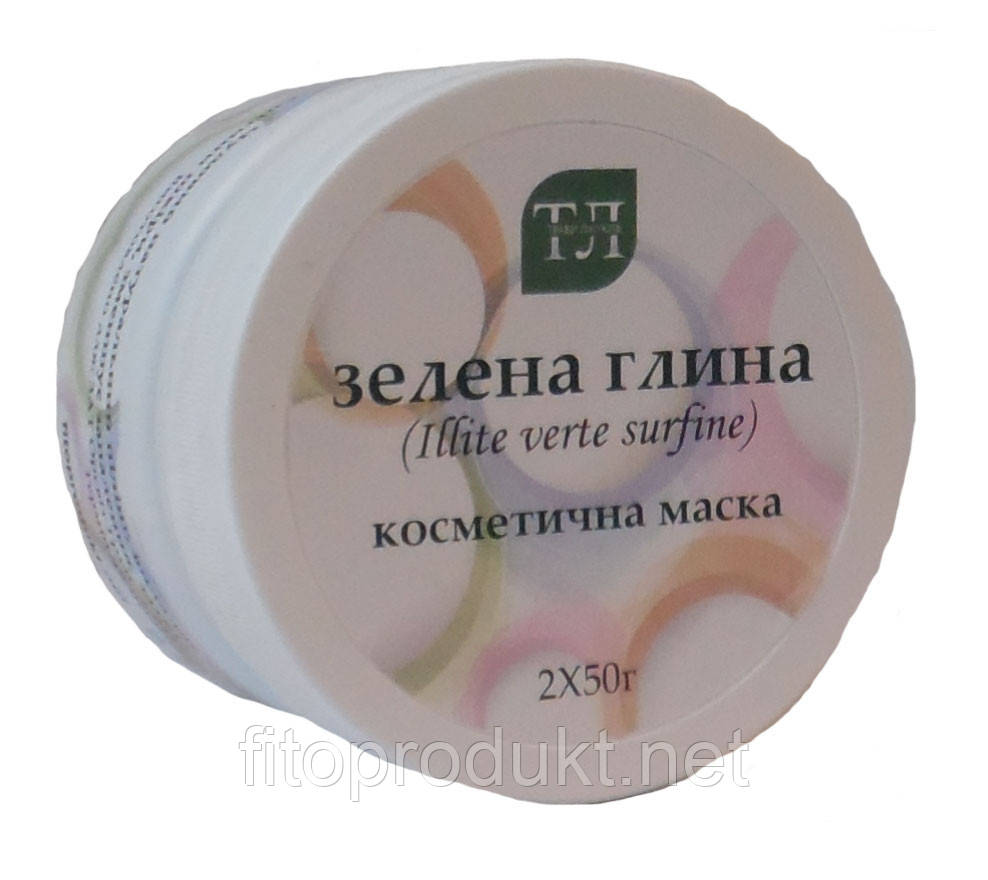 Зелена глина від французьких майстрів для обличчя порошок 100 г Фітопродукт, фото 1
