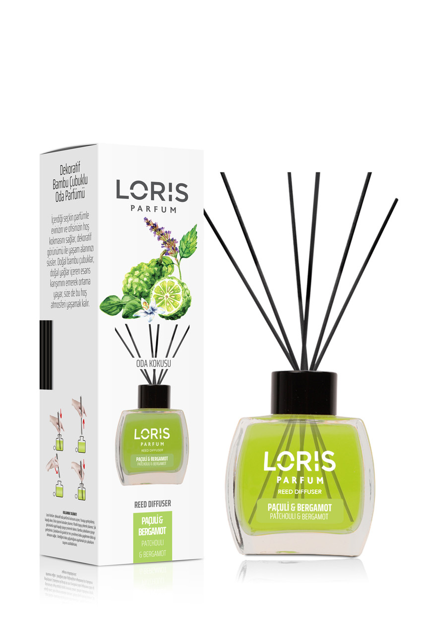 Аромадифузор Loris parfum Бергамот та пачулі (Reed Diffuser "Bergamot Patchouli") 120мл - Парфумований, фото 1