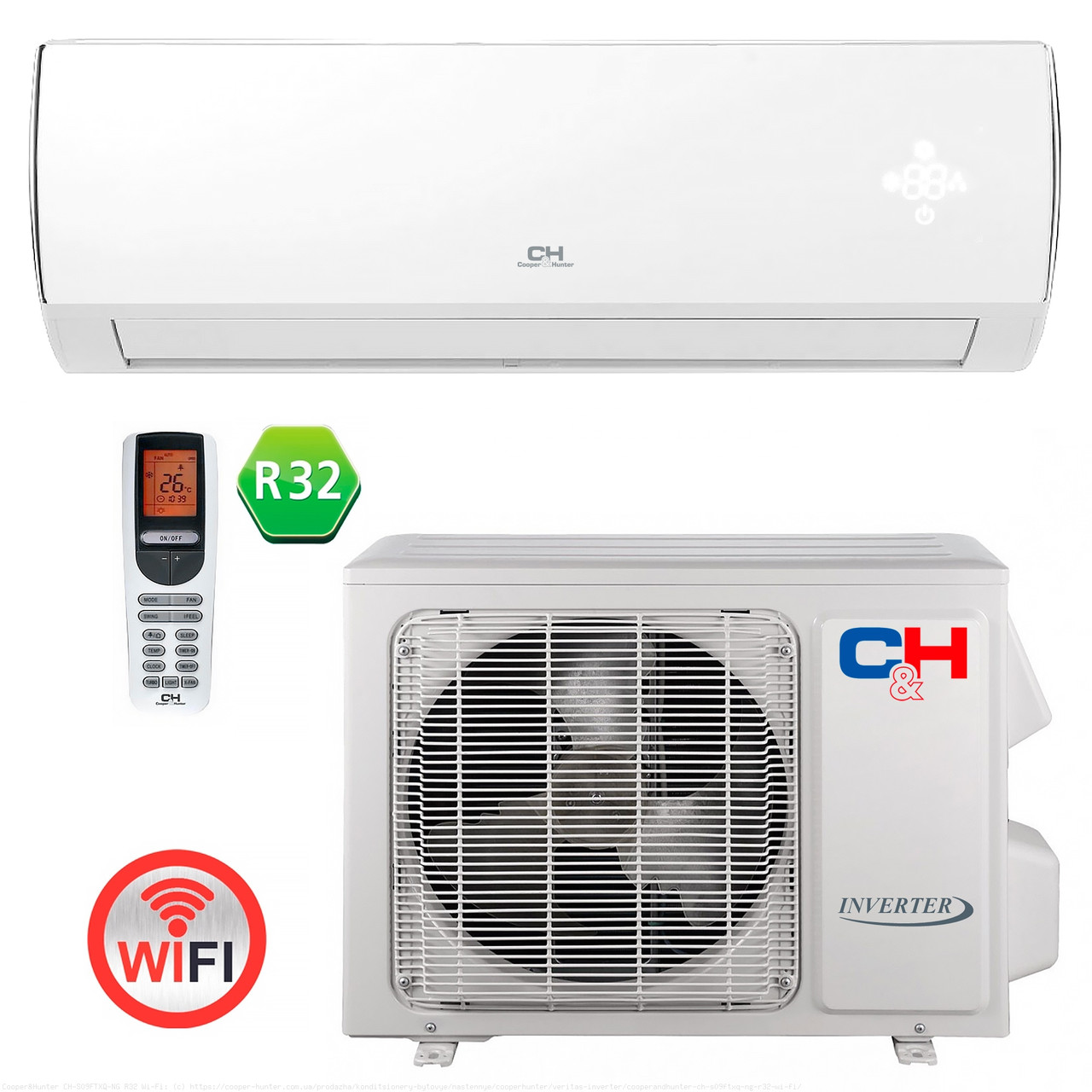 Кондиціонер Cooper&Hunter CH-S12FTXE-NG R32 Wi-Fi