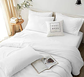 Євро комплект (Бязь) | Комплект постільної білизни "Чистота" | Простирадло 240х220, білий