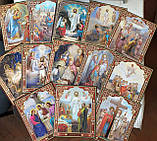 Аналойна ікона Різдво Христове в темному дерев'яному кіоті, розмір кіота 31*35, сюжет 20*24, 26 сюжетів., фото 7