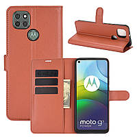 Чохол Fiji Luxury для Motorola Moto G9 Power книжка коричневий