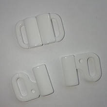 Застібка для бюстгальтера 24 х 14 мм колір білий 50 шт