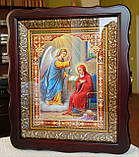 Аналойна ікона Тройця у фігурному кіоті, що відкривається, розмір кіота 33*40, лік 21*28,  28 сюжетів, фото 4