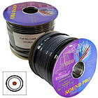 Кабель мікрофонний Sound Pro (JY 2007), 1 жила в екрані, мідний, діаметр 6,5 мм, чорний, 100м,