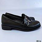 Жіночі чорні шкіряні туфлі- лофери 39 р-р, фото 2