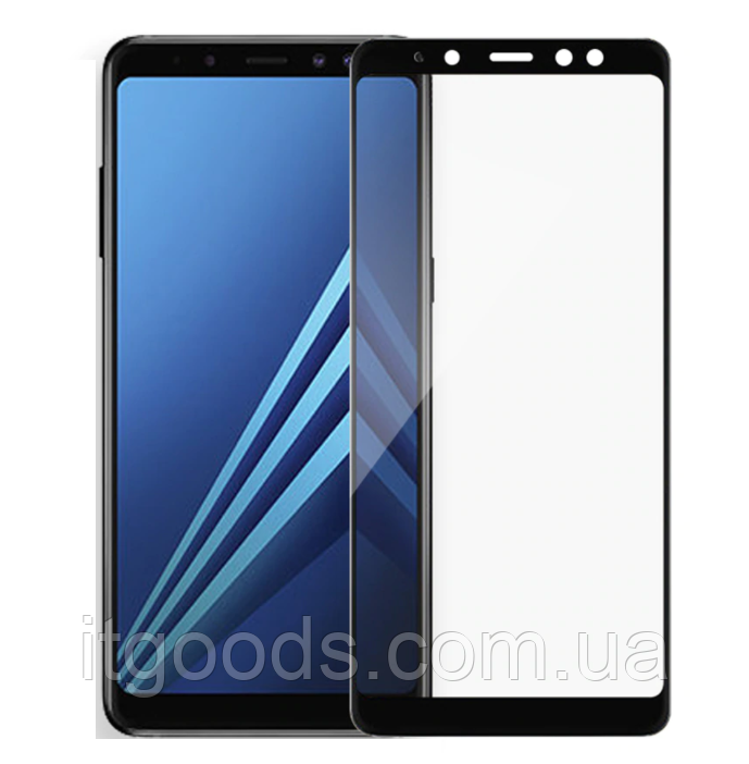 Захисне скло (захист) Full Glue для Samsung Galaxy A8+ 2018 A730 | A730F (чорний колір)