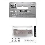 Флеш-драйв T&G 004 Metal series USB 3.0 - Lightning, 64GB, фото 5