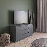 Комод тумба ТВ на 3 висувних ящиків і два двері з фасадами без ручок R-15, фото 6