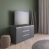 Комод тумба ТВ на 3 висувних ящиків і два двері з фасадами без ручок R-15, фото 3