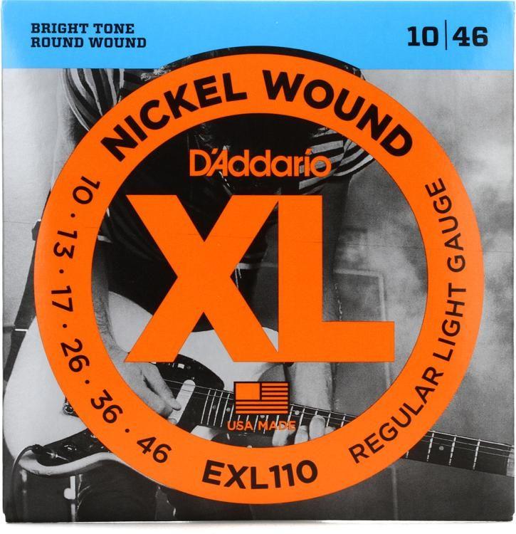Струни Для Електрогітари d'addario EXL110 Regular Light Electric Guitar Strings 10/46